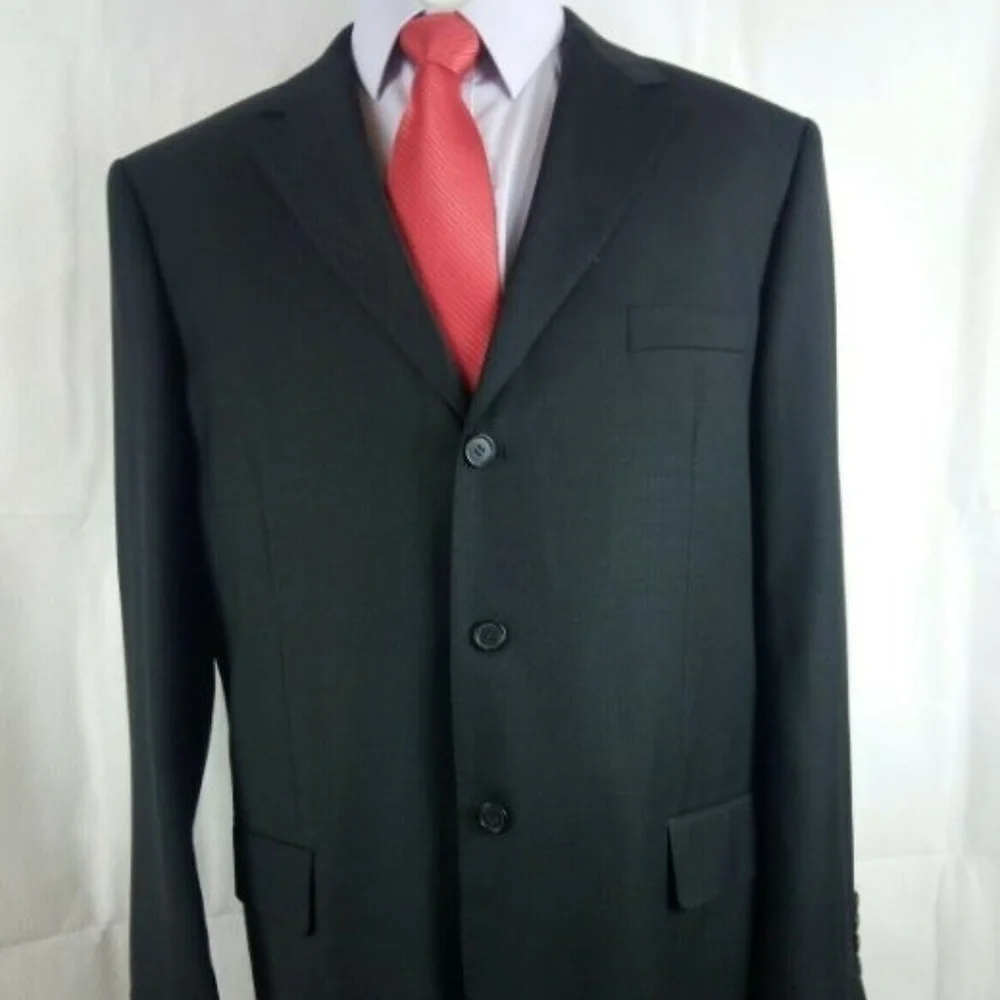 Mizanni Super 120's Men's 46L Black Suit Blazer